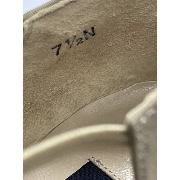 VanEli Beige Square Toe Block Heel Pumps Vintage 90’s Size 7.5N Dress Shoes - Picture 9 of 10